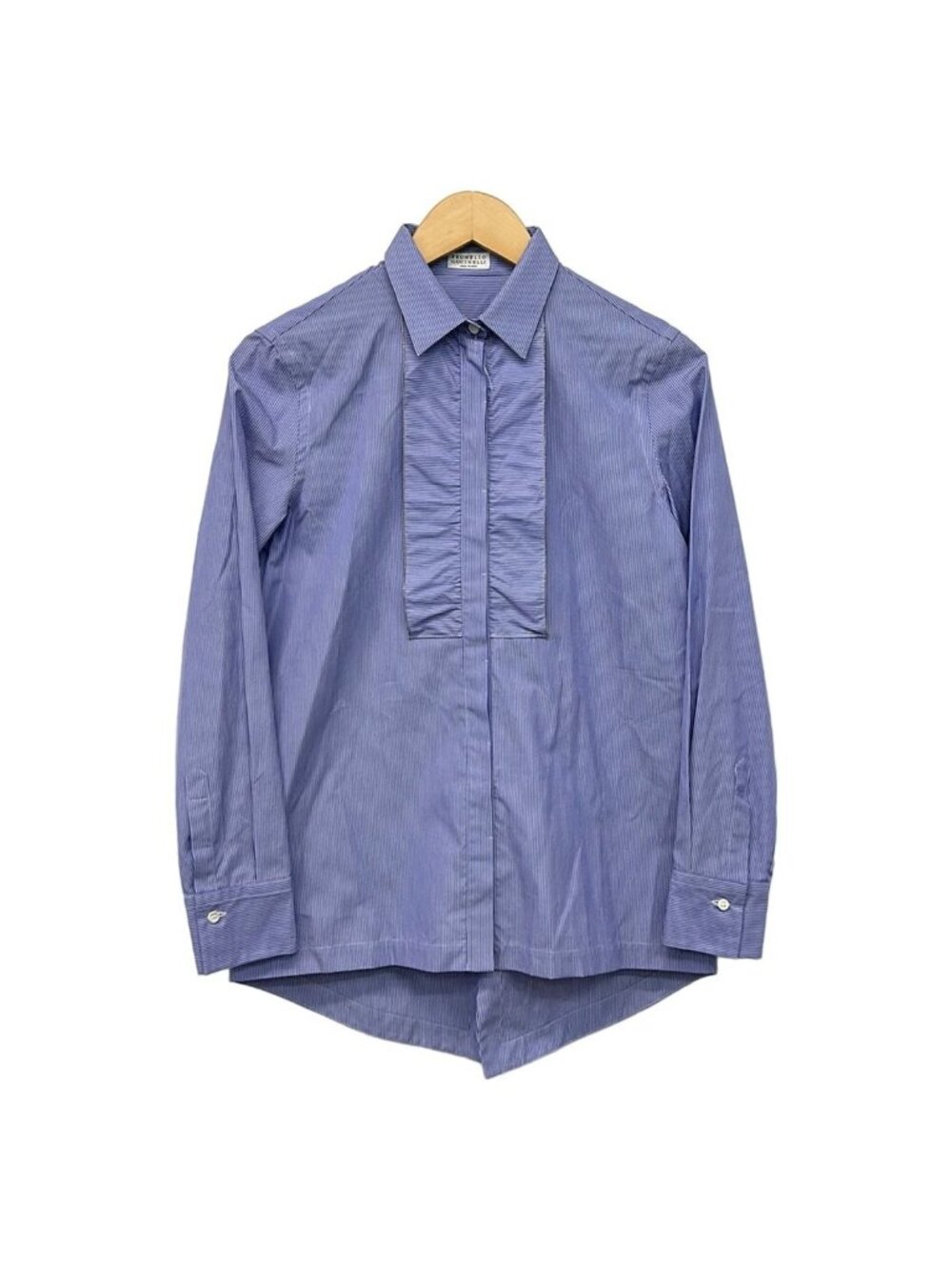 Brunello Cucinelli Long Sleeve Shirt Blouse Navy White S